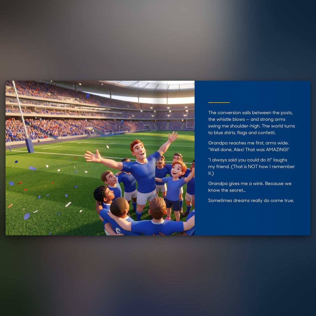 France Rugby Personalised Storybook — Their matchwinner page