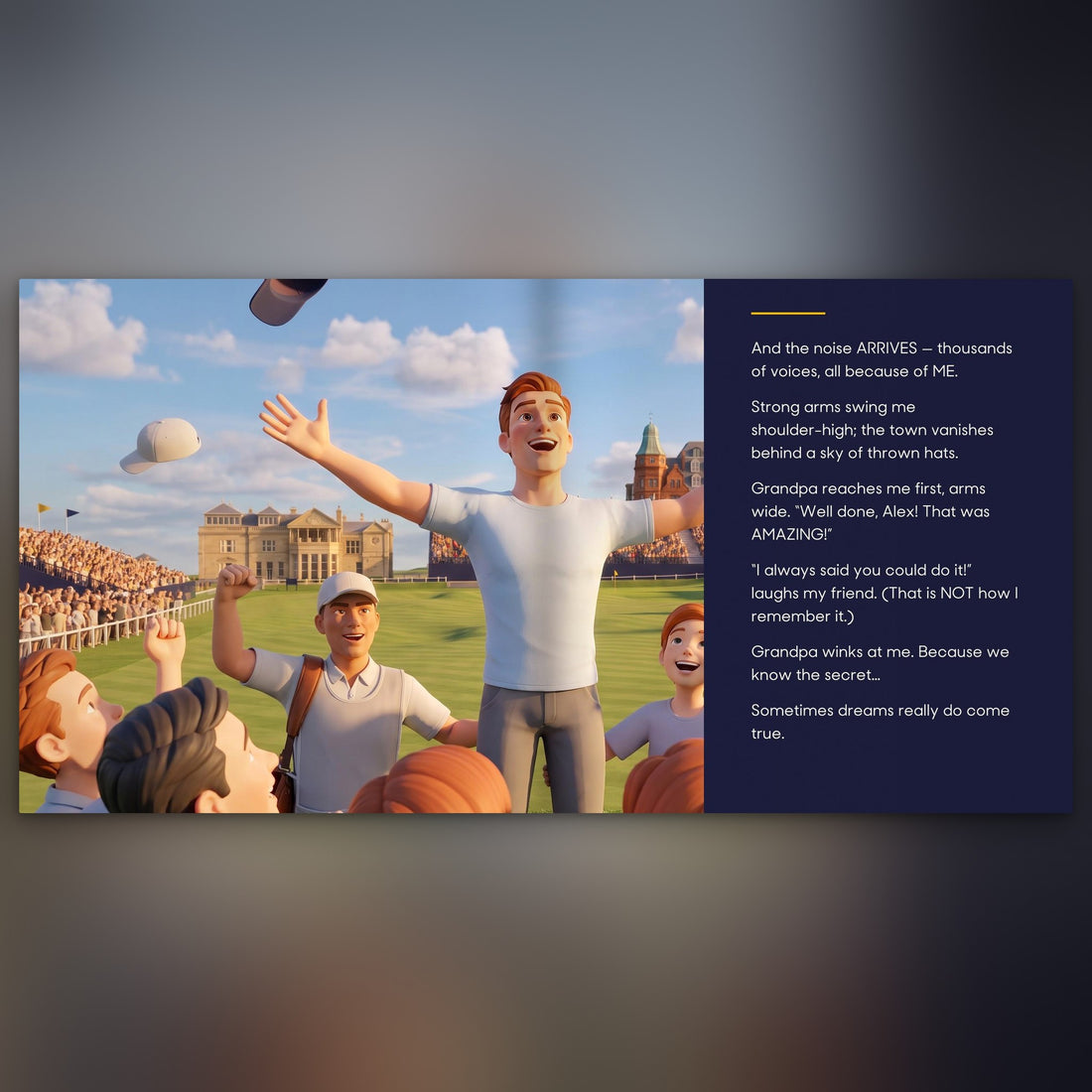 The Open Personalised Storybook — Their champion page