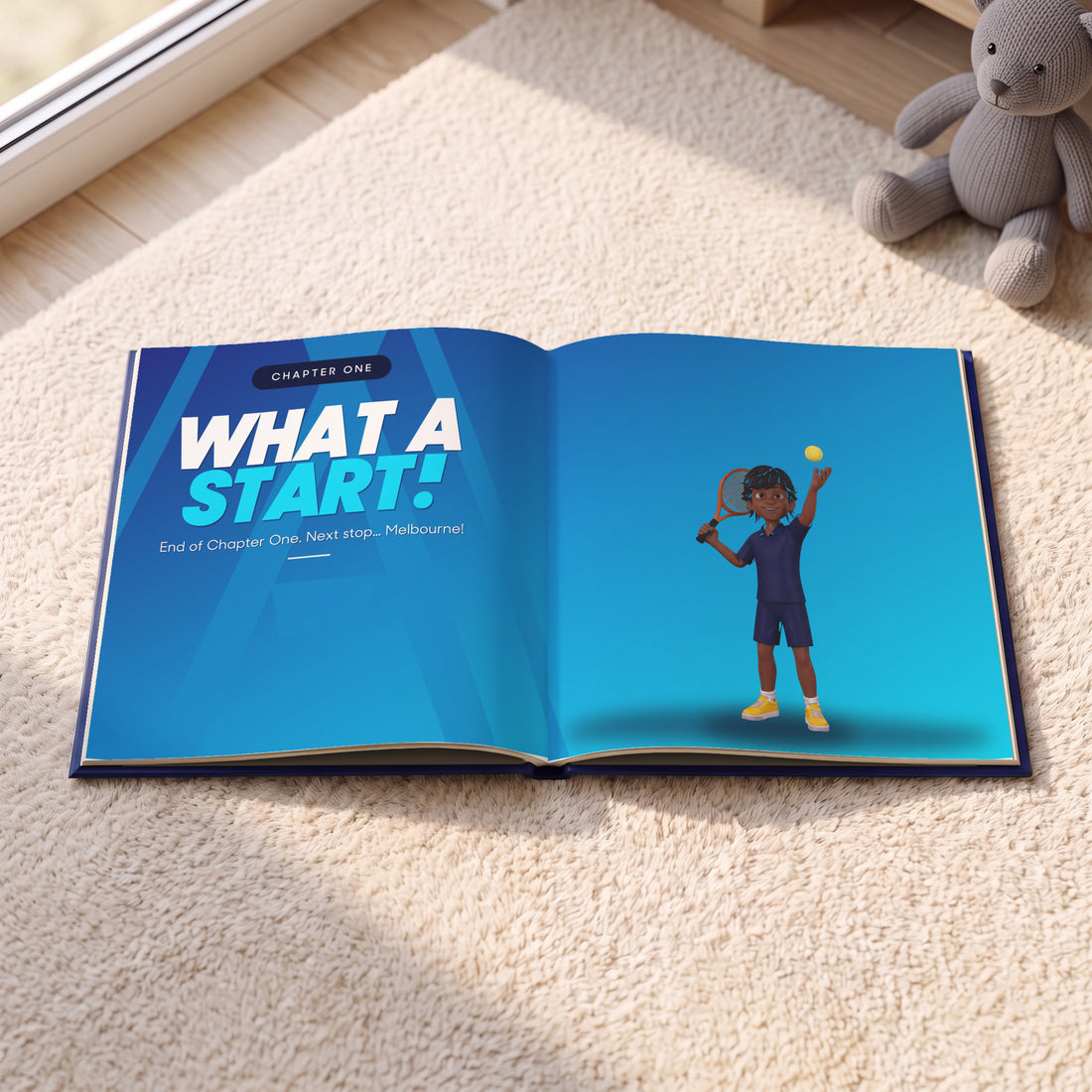 Australian Open Personalised Storybook — Their hero, in their tennis kit