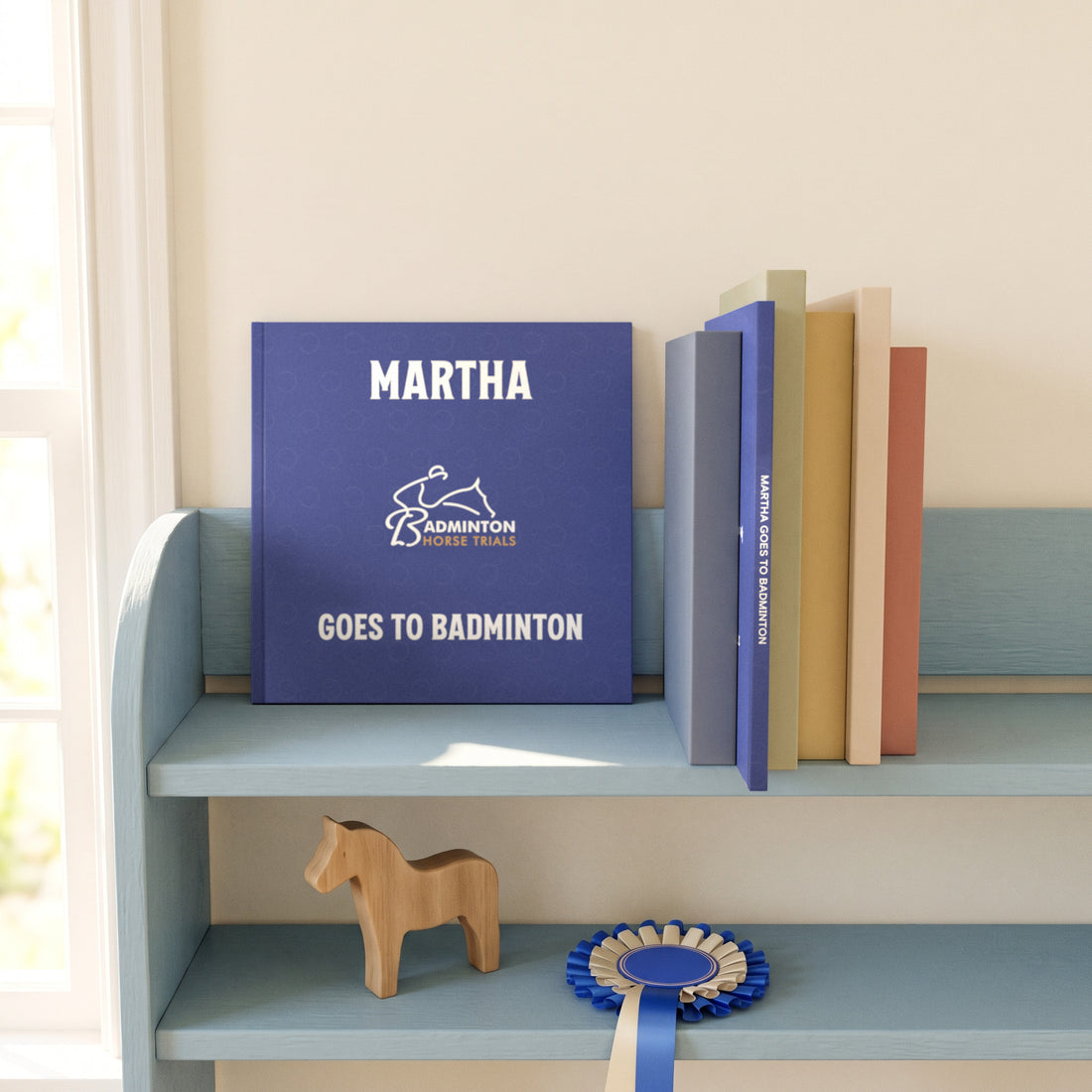 Badminton Horse Trials Personalised Storybook — On the shelf