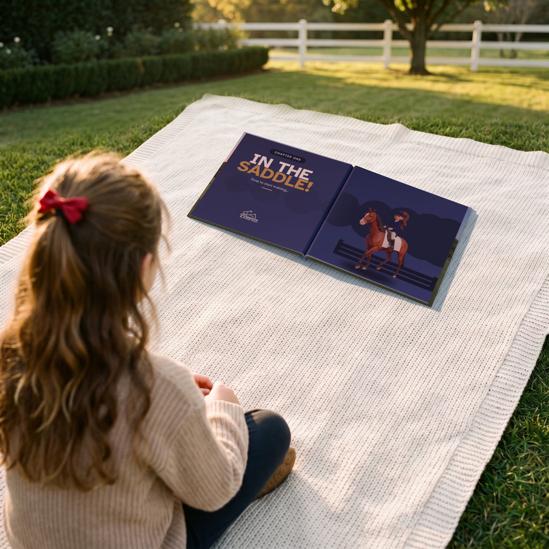 Badminton Horse Trials Personalised Storybook — Golden-hour reading