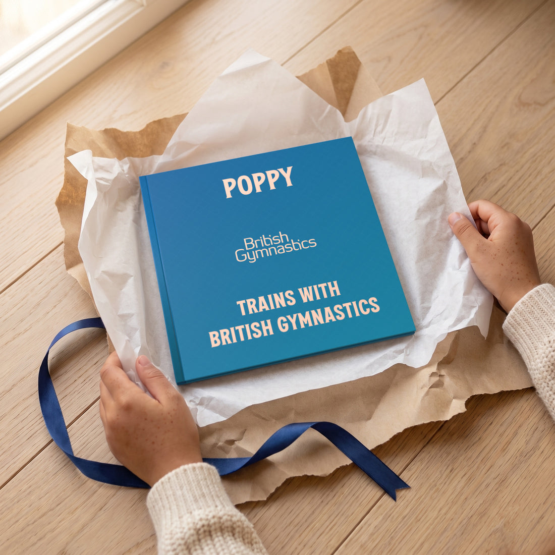 British Gymnastics Personalised Storybook — Gift unwrapping