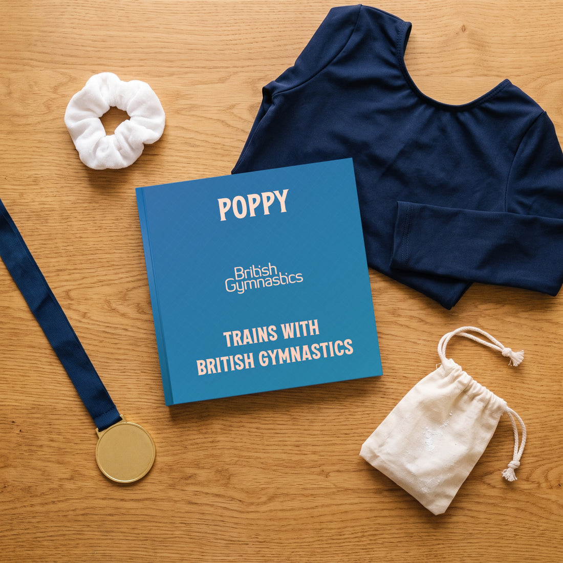 British Gymnastics Personalised Storybook — Gym kit flat-lay