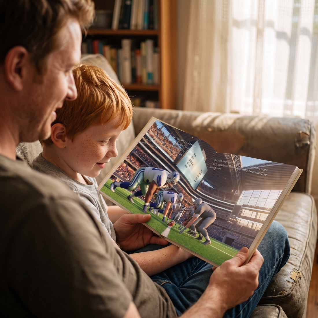 Dallas Cowboys Personalised Storybook — Their name on the jersey