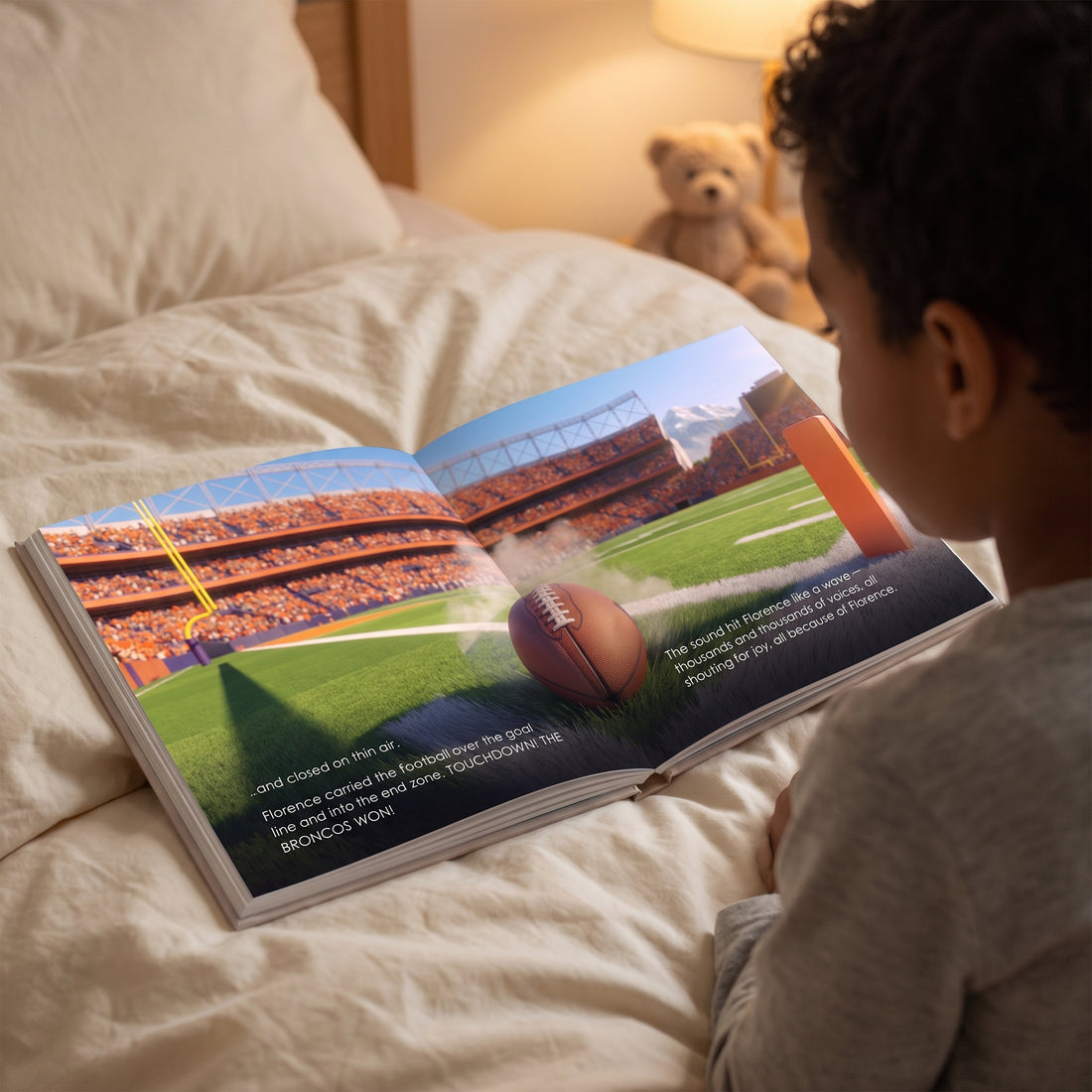 Denver Broncos Personalised Storybook — The winning touchdown