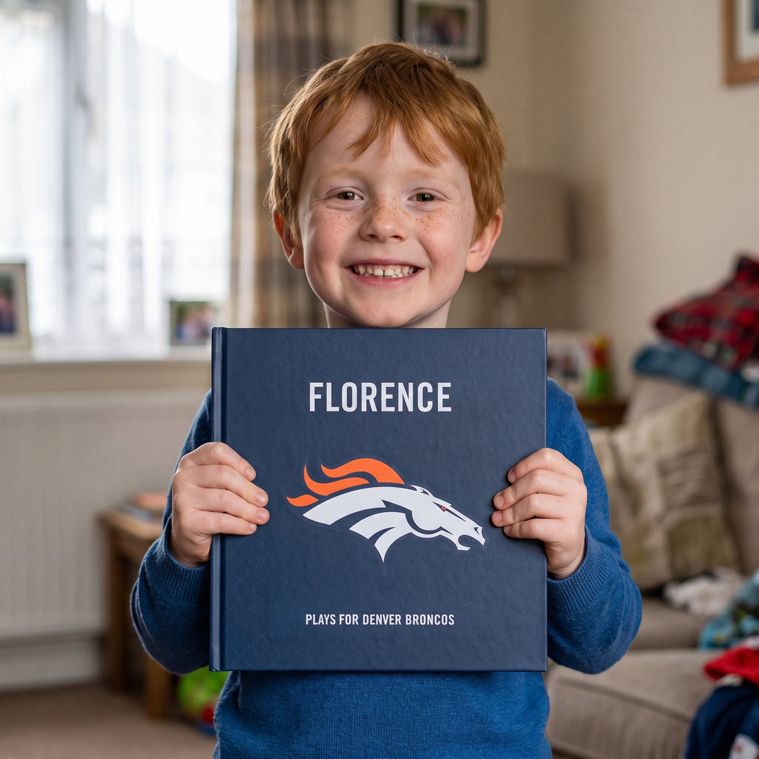 Denver Broncos Personalised Storybook — Loved at home