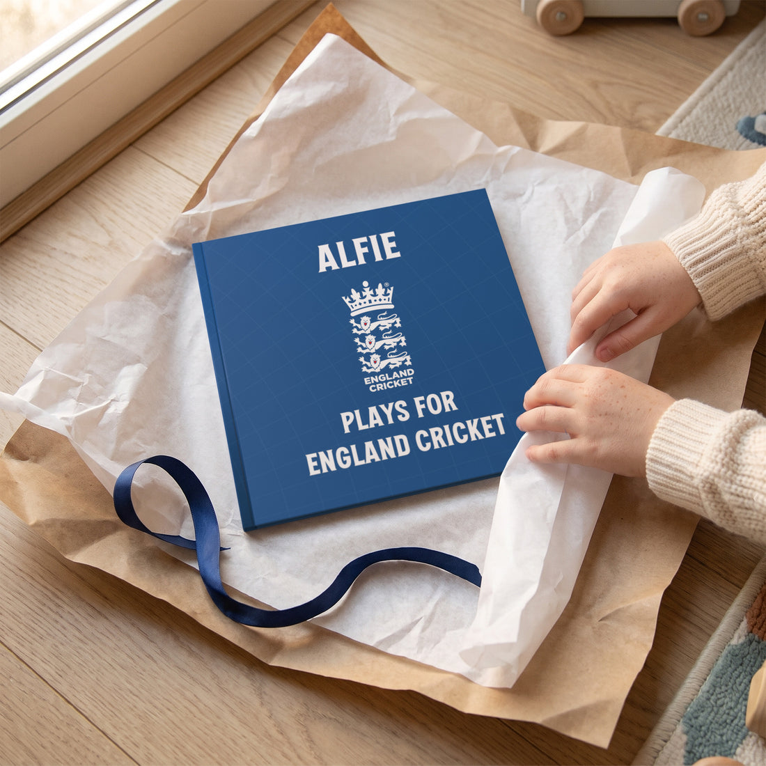 ECB Personalised Storybook — Gift unwrapping