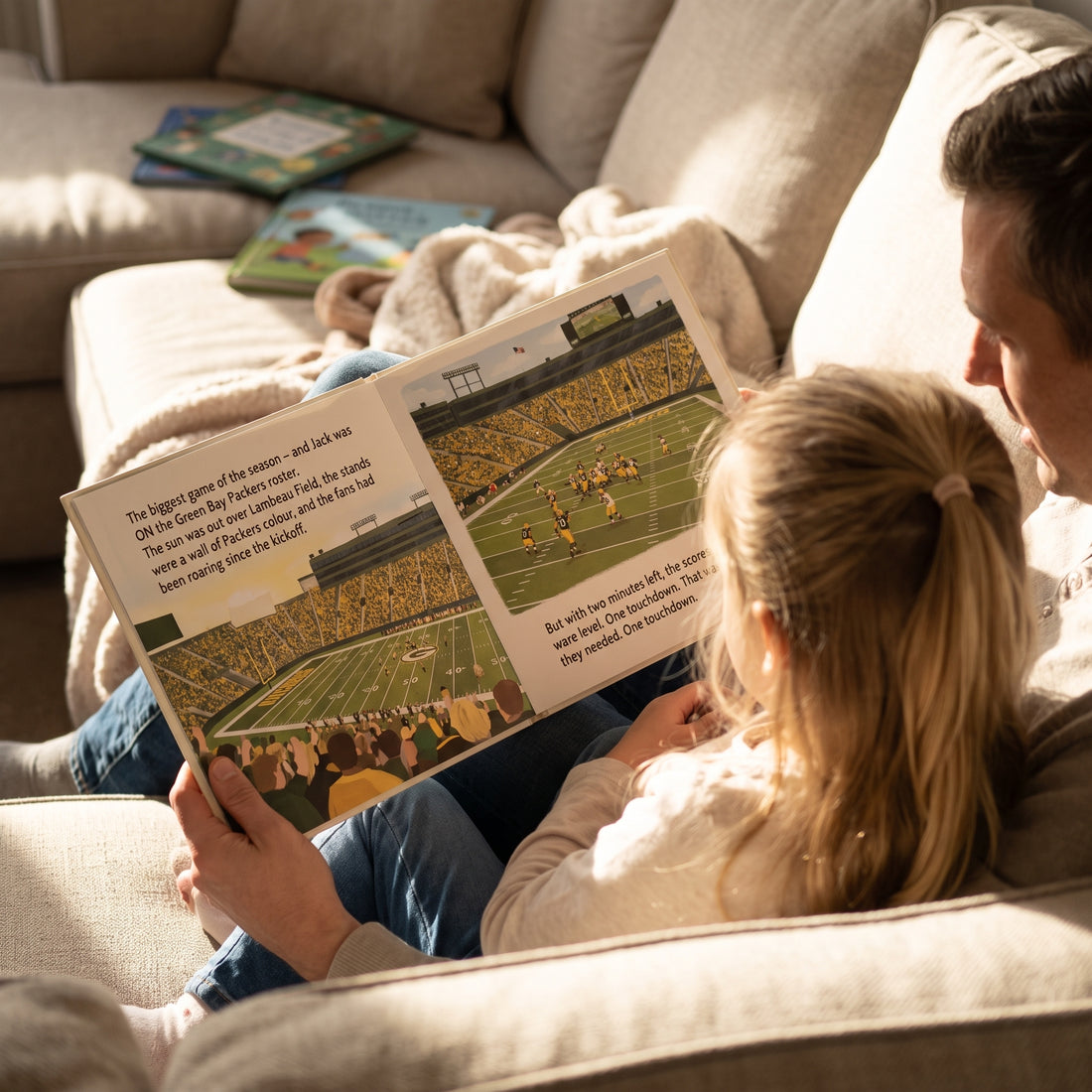 Green Bay Packers Personalised Storybook — Their name on the jersey