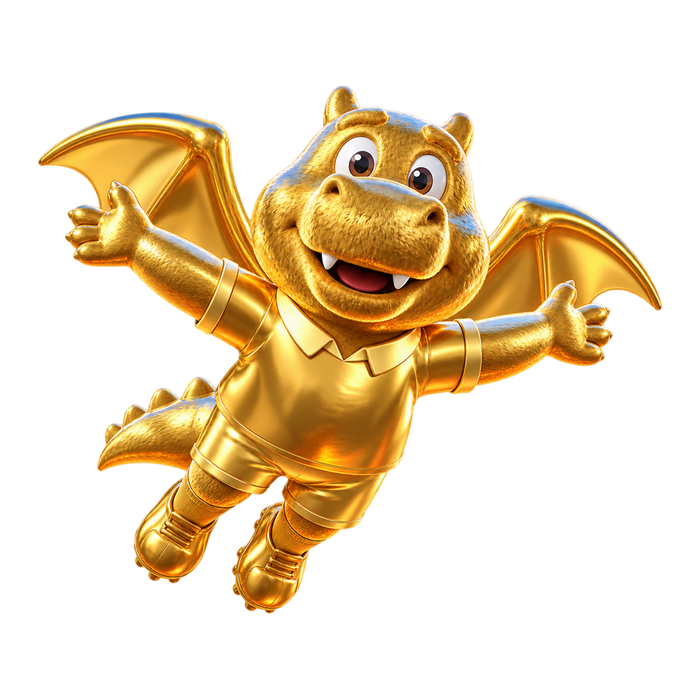 Gold Wrex the Dragon in flight, the bonus each Historic Moments book unlocks in the You Are The Star Library.