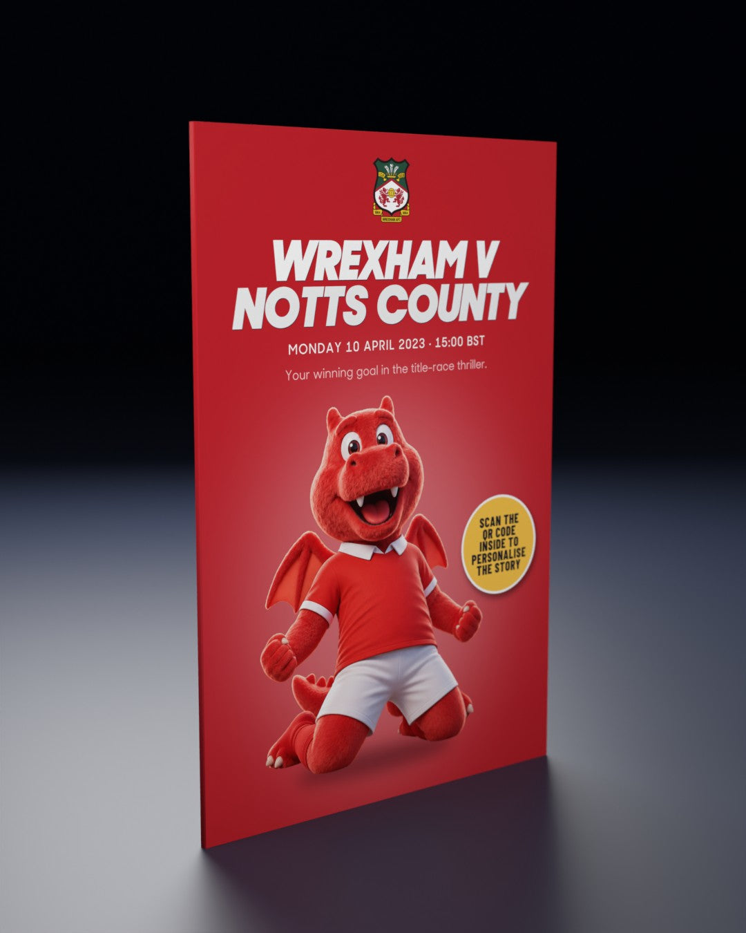 Wrexham v Notts County: Historic Moments, Book 1, the Quick buy edition: the film's first frame