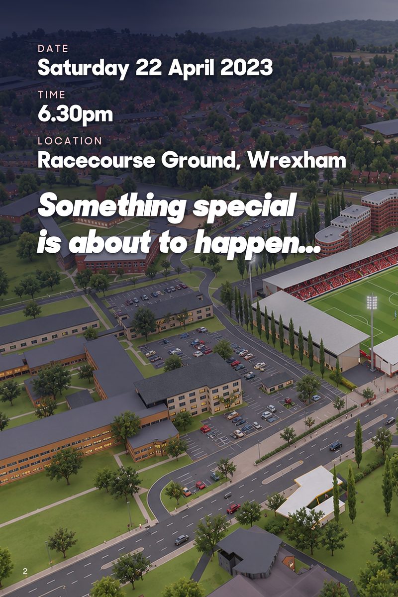 Historic Moments: Wrexham v Boreham Wood, Book 2. Personalised edition (sample name), page 2