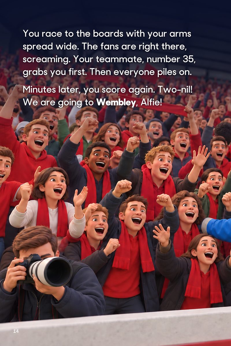 Historic Moments: Wrexham v Stockport County, Book 3. Personalised edition (sample name), page 14