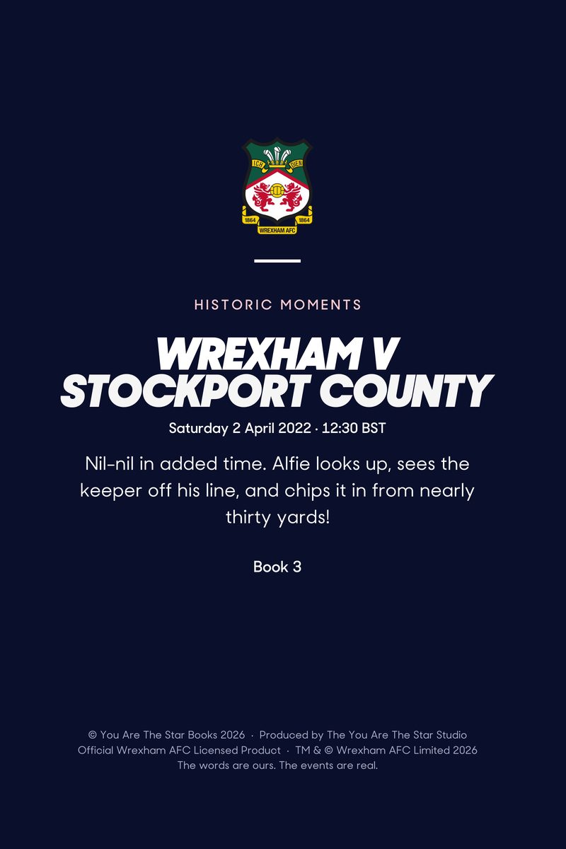 Historic Moments: Wrexham v Stockport County, Book 3. Personalised edition (sample name), page 20