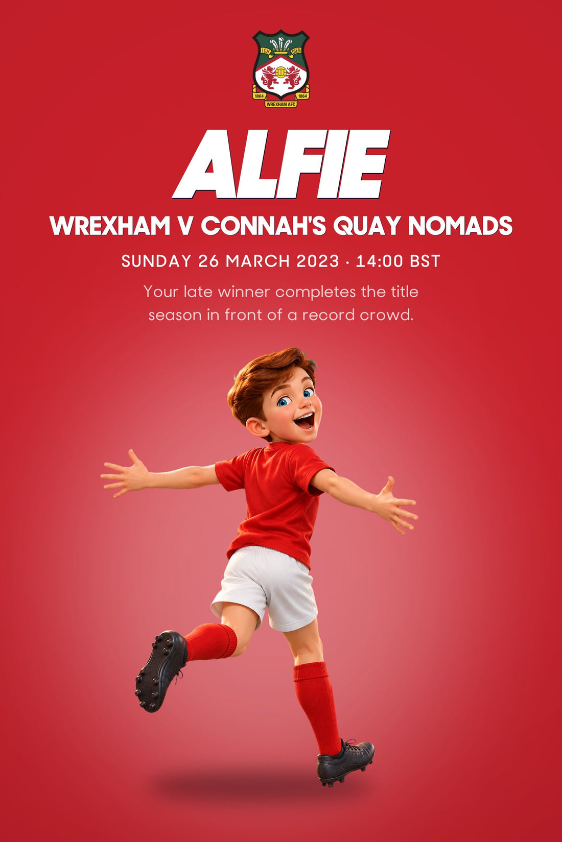 Wrexham v Connah's Quay Nomads: Historic Moments, Book 4: Personalised cover