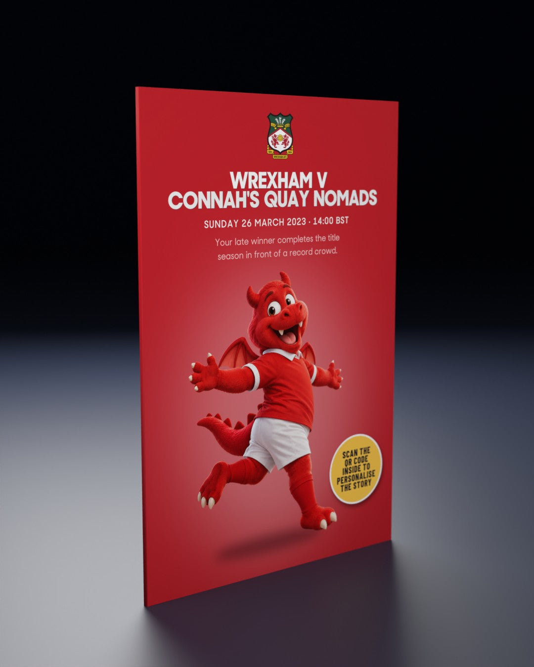 Wrexham v Connah's Quay Nomads: Historic Moments, Book 4, the Quick buy edition: the film's first frame