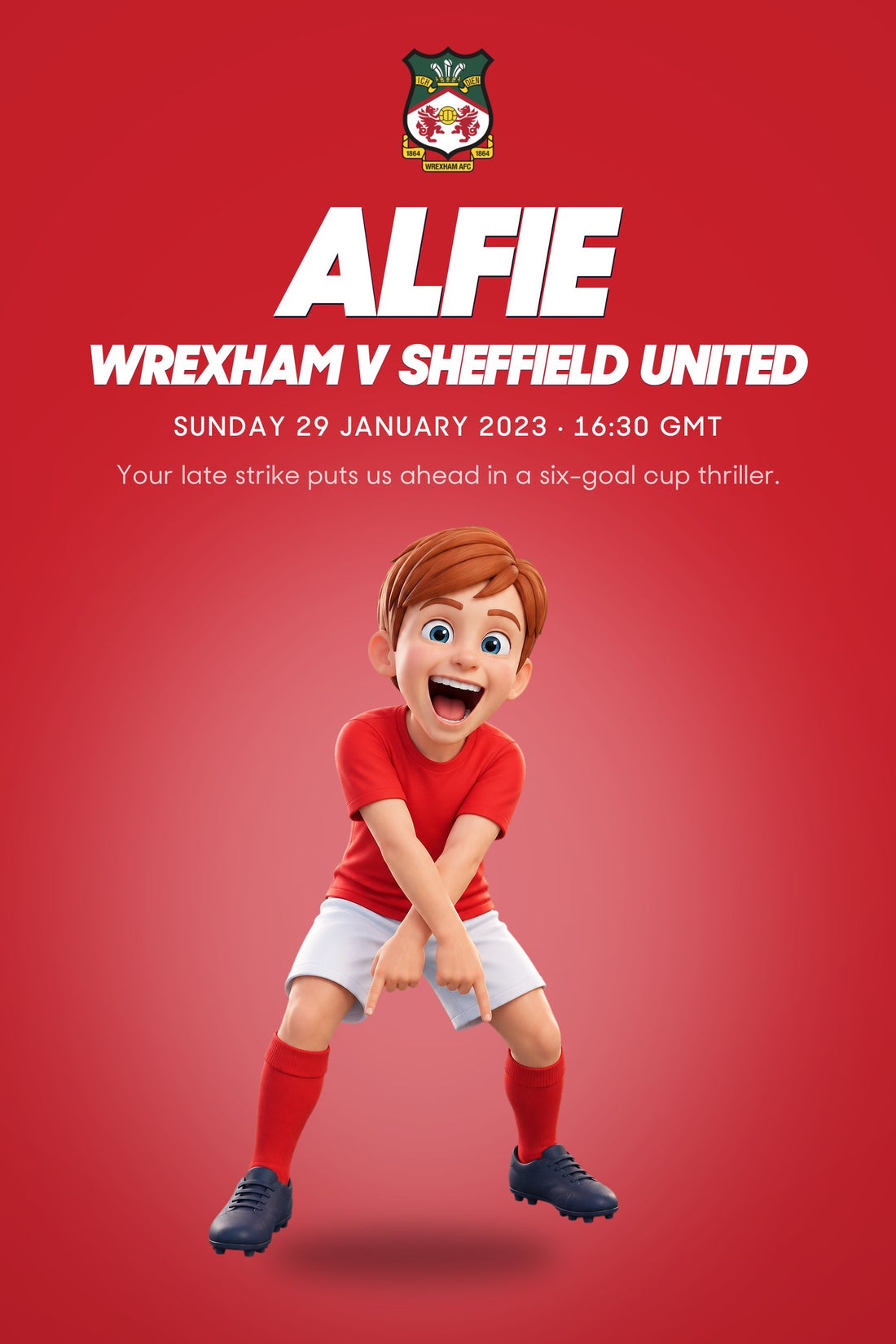 Wrexham v Sheffield United: Historic Moments, Book 6: Personalised cover