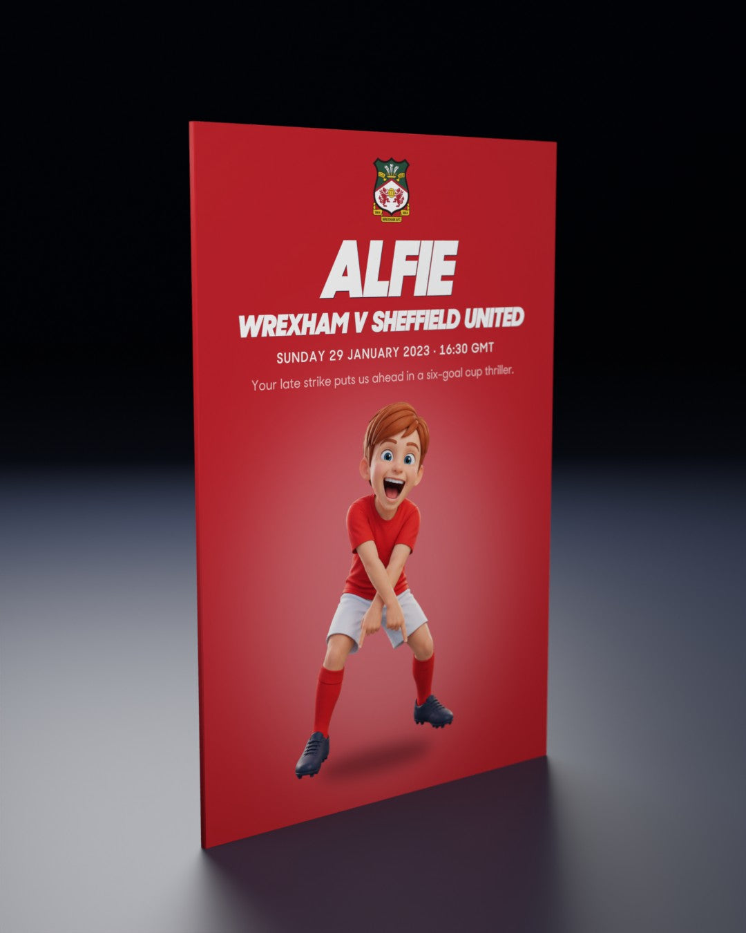 Wrexham v Sheffield United: Historic Moments, Book 6, the Personalised edition: the film's first frame