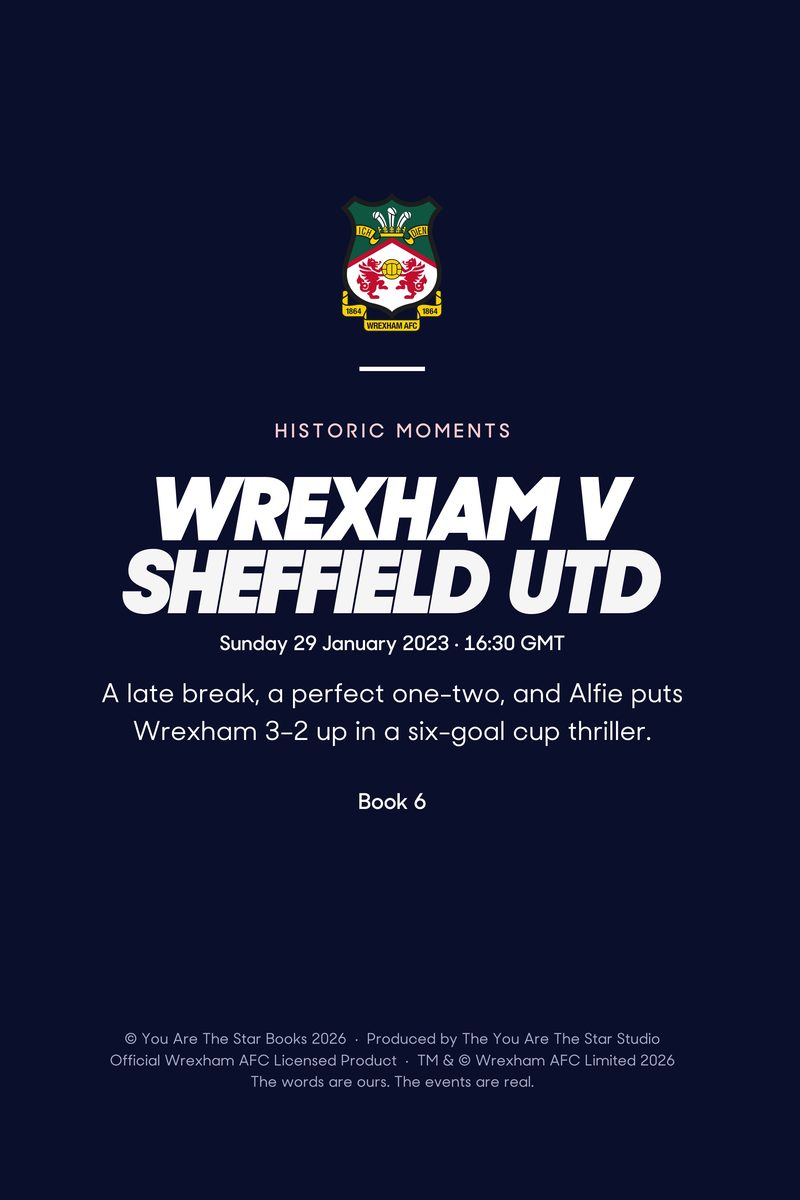Historic Moments: Wrexham v Sheffield United, Book 6. Personalised edition (sample name), page 20