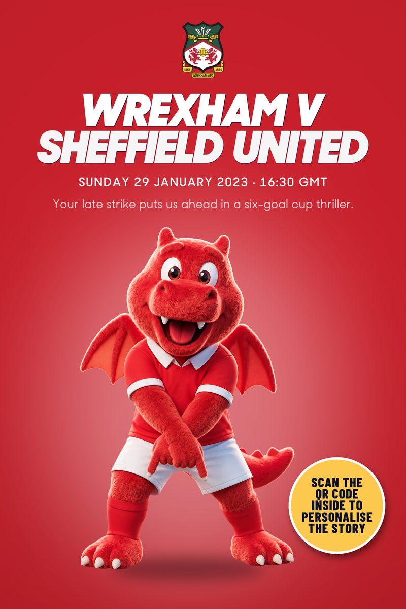 Historic Moments: Wrexham v Sheffield United, Book 6. Quick buy edition, front cover