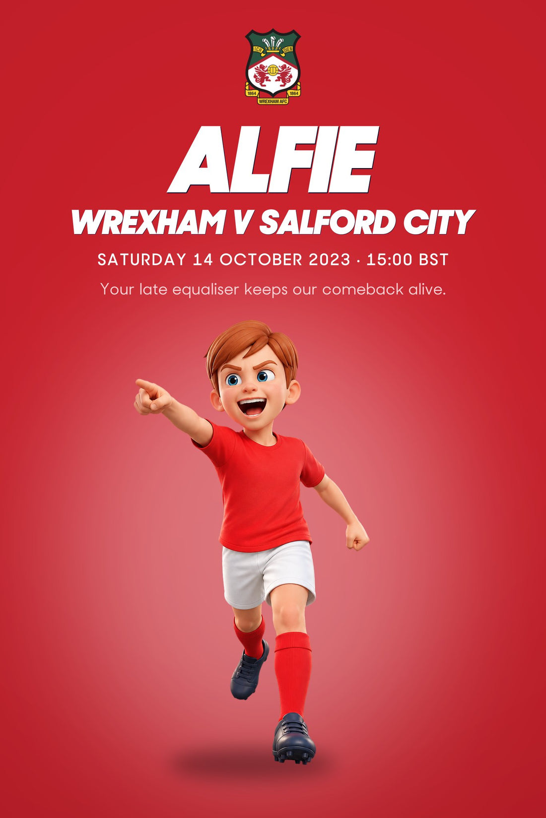 Wrexham v Salford City: Historic Moments, Book 7: Personalised cover