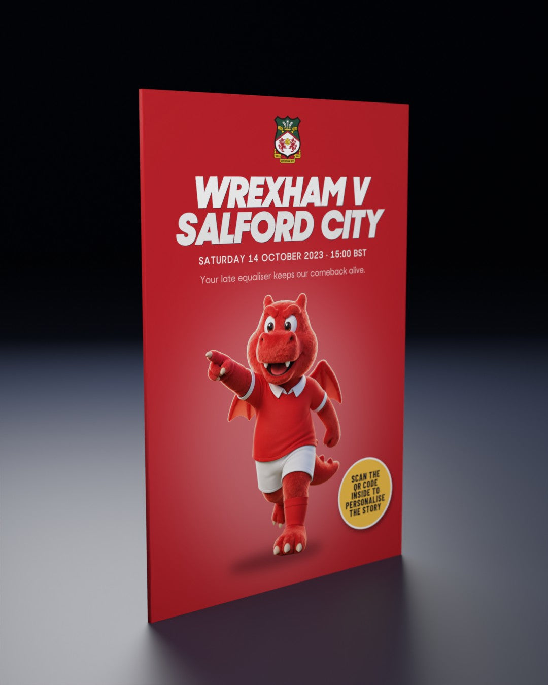 Wrexham v Salford City: Historic Moments, Book 7, the Quick buy edition: the film's first frame