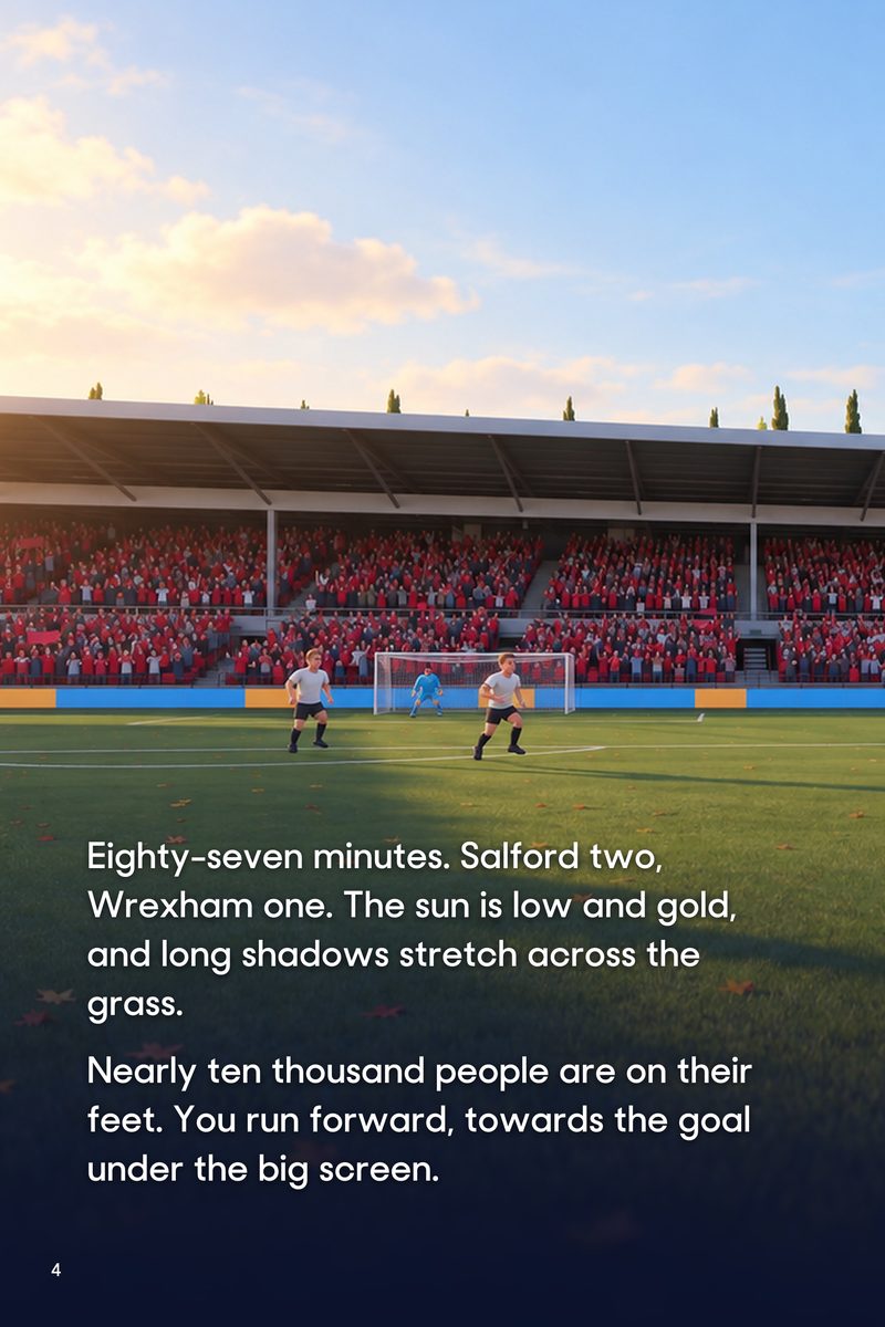 Historic Moments: Wrexham v Salford City, Book 7. Personalised edition (sample name), page 4