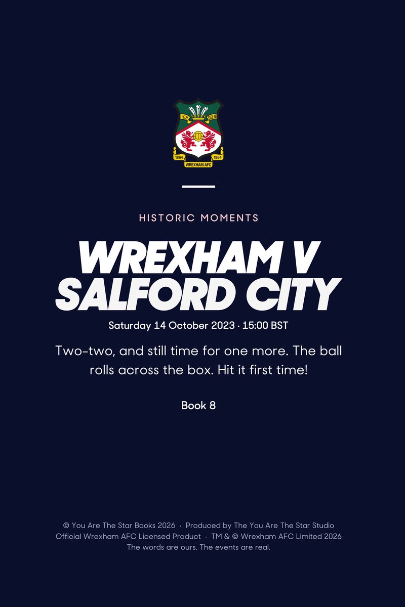 Historic Moments: Wrexham v Salford City, Book 8. Quick buy edition, page 20