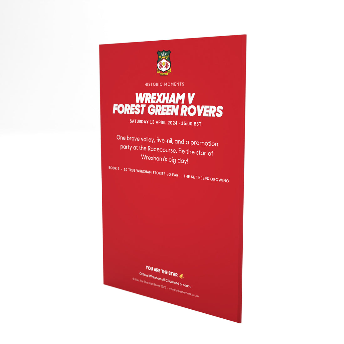 Wrexham v Forest Green Rovers: Historic Moments, Book 9: Back cover