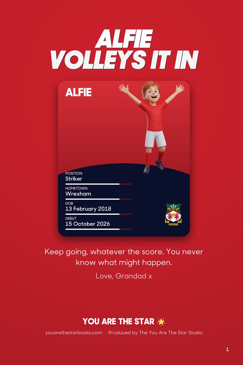 Historic Moments: Wrexham v Forest Green Rovers, Book 9. Personalised edition (sample name), page 1