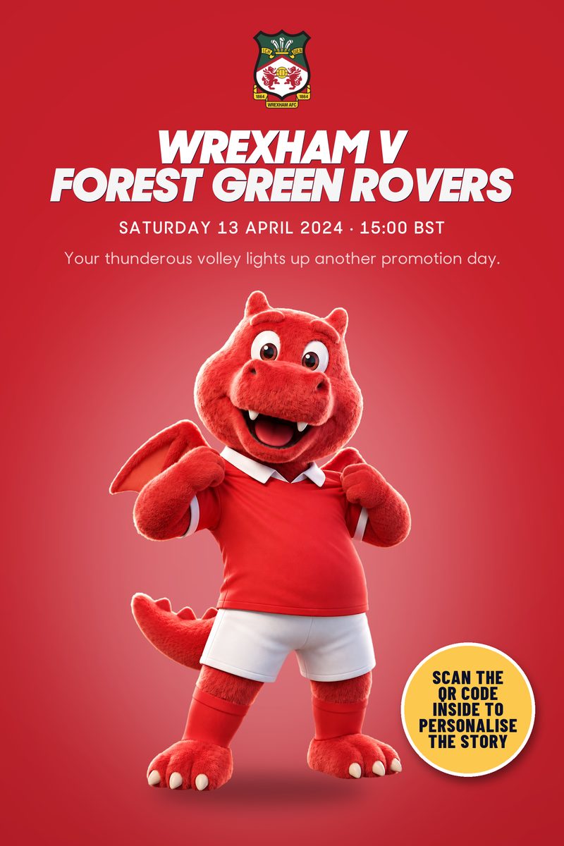 Historic Moments: Wrexham v Forest Green Rovers, Book 9. Quick buy edition, front cover