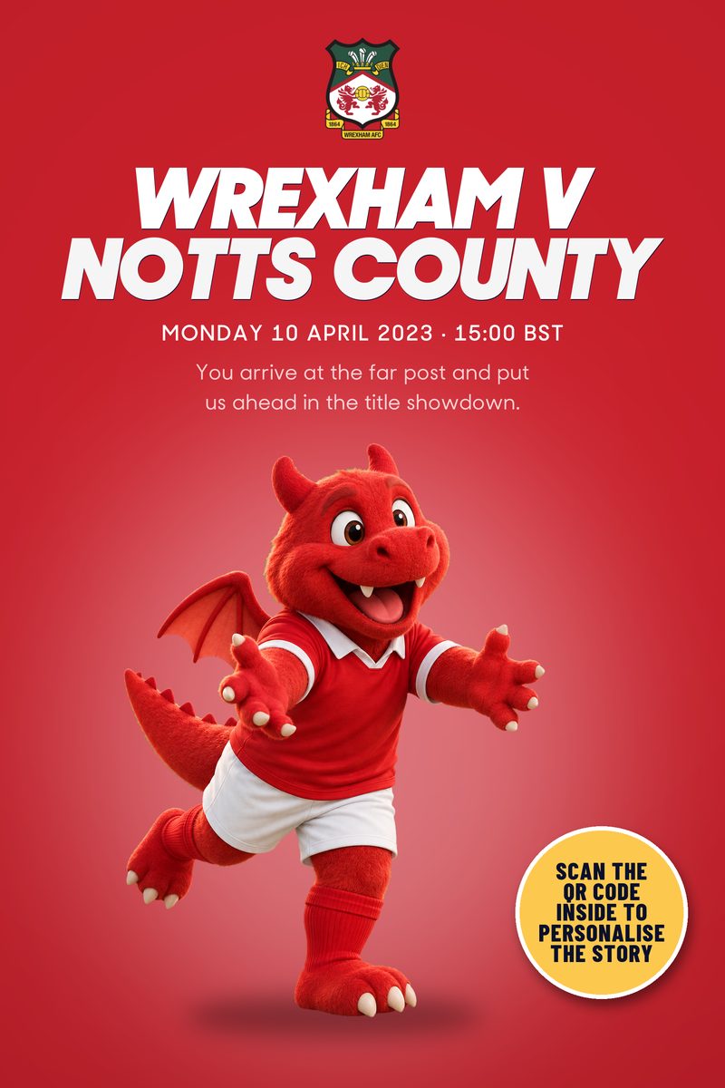 Historic Moments: Wrexham v Notts County, Book 10. Quick buy edition, front cover