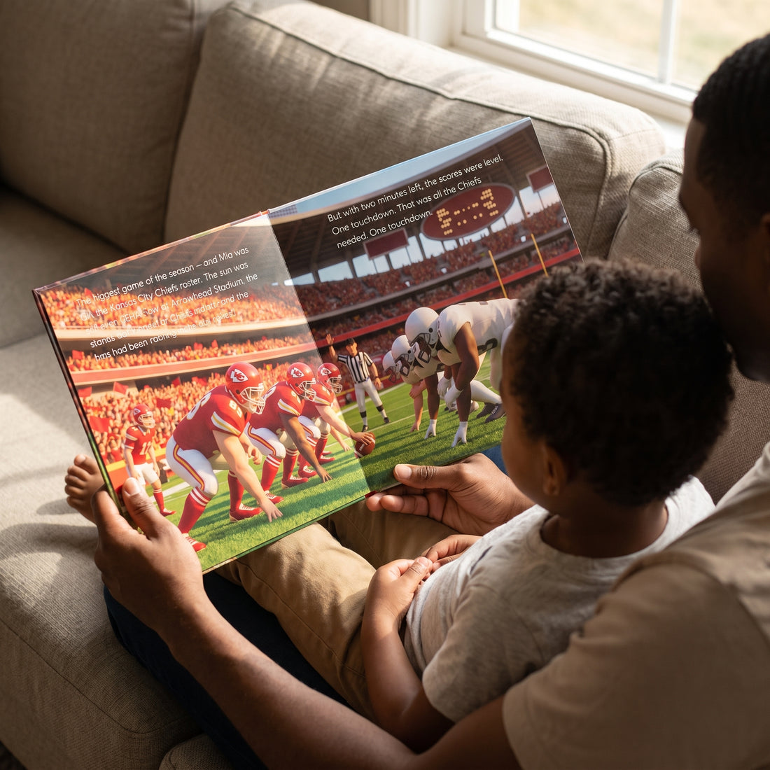 Kansas City Chiefs Personalised Storybook — Their name on the jersey