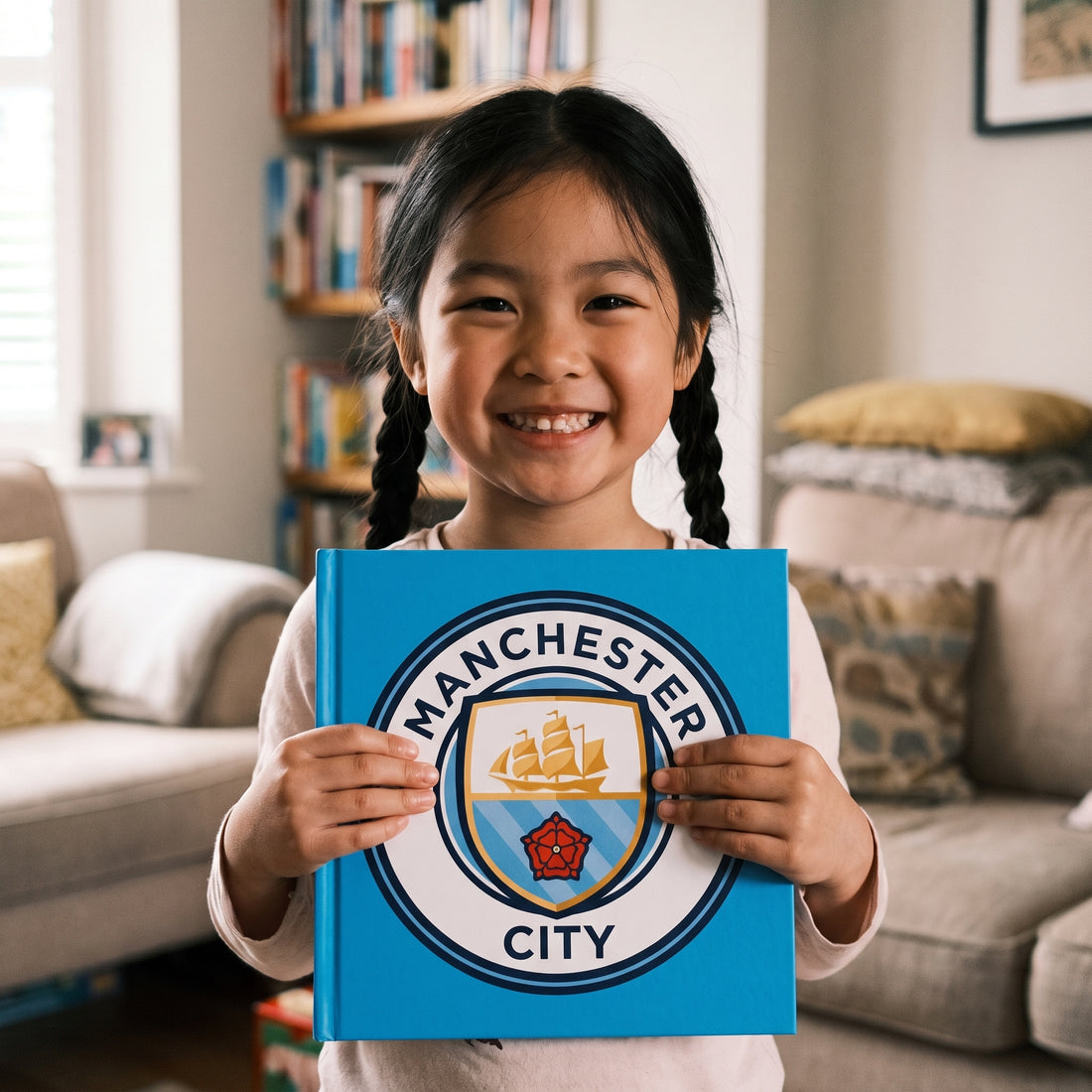 Manchester City FC Personalised Storybook — Loved at home