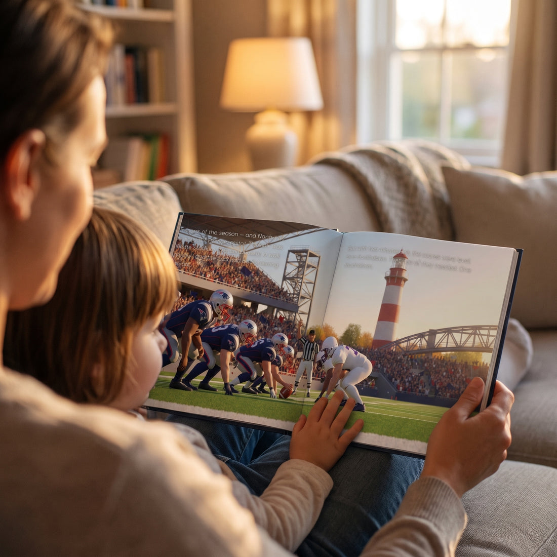 NFL New England Patriots Personalised Storybook — Their name on the jersey