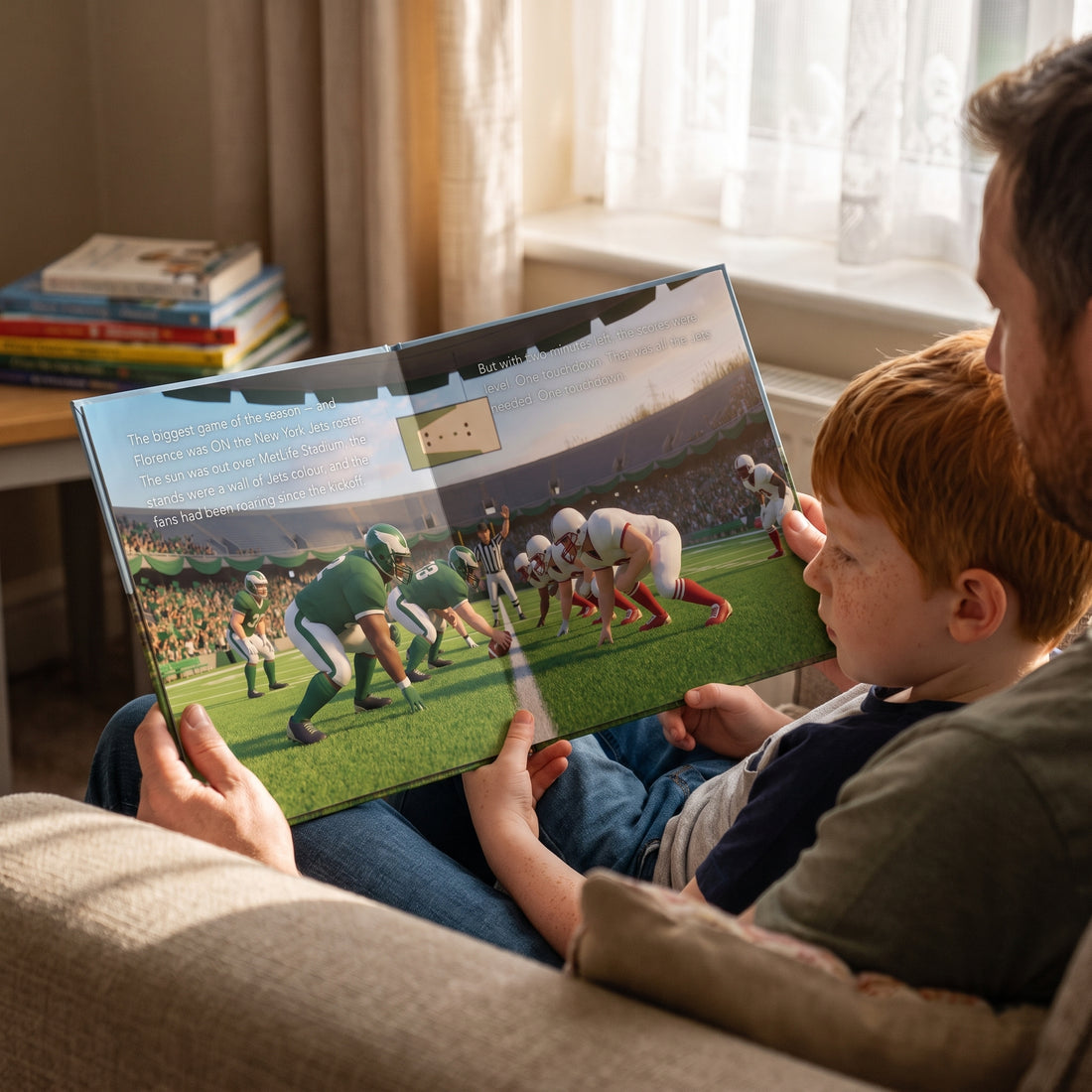 NFL New York Jets Personalised Storybook — Their name on the jersey