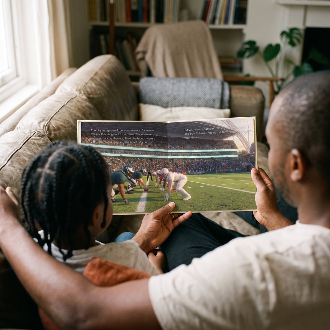 Philadelphia Eagles Personalised Storybook — Their name on the jersey