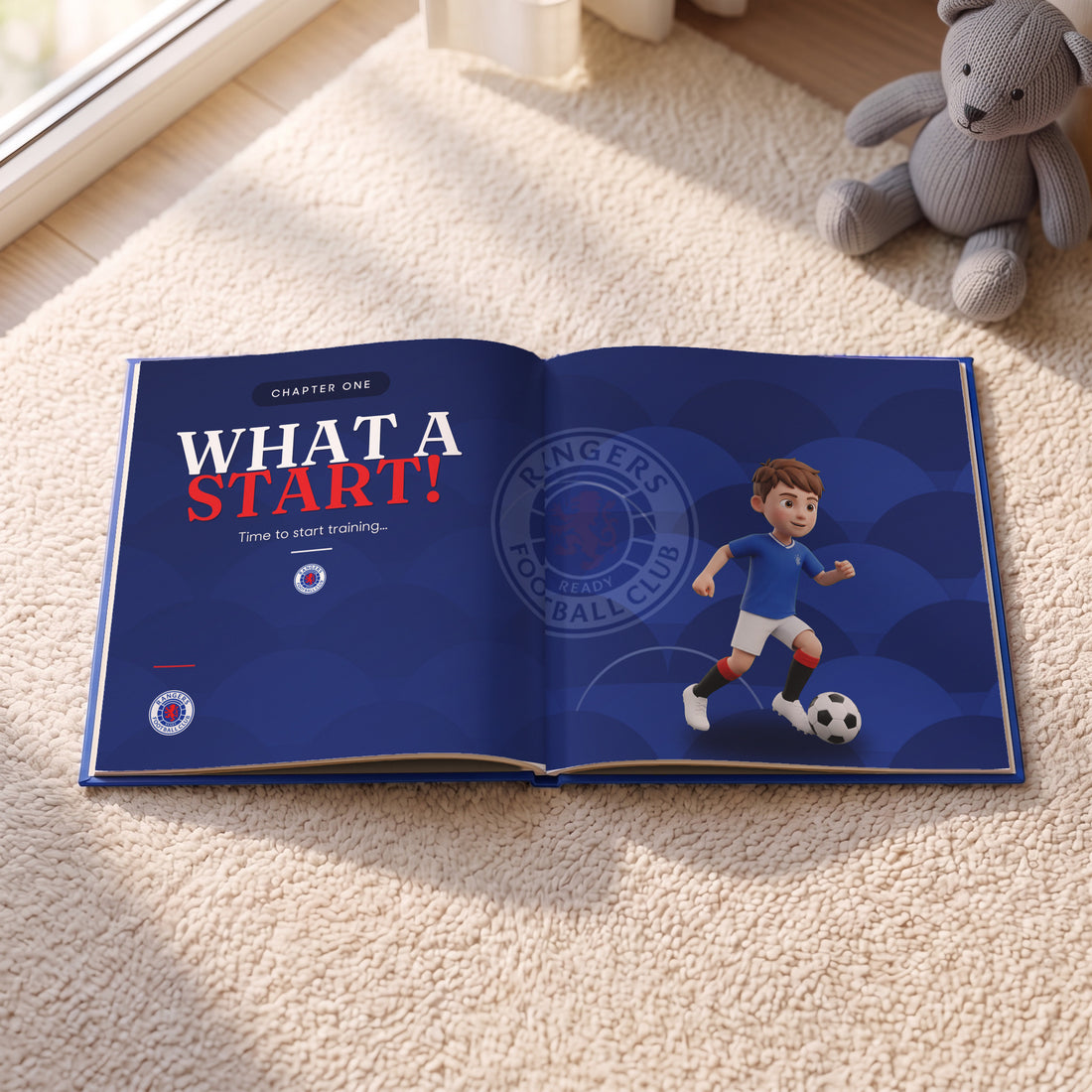 Rangers Personalised Storybook — Their hero, in the Rangers home kit