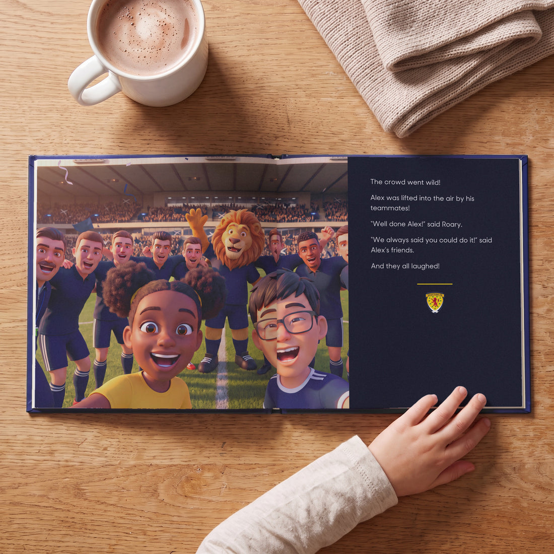 Scotland Personalised Storybook — Celebrating with Roary and the team