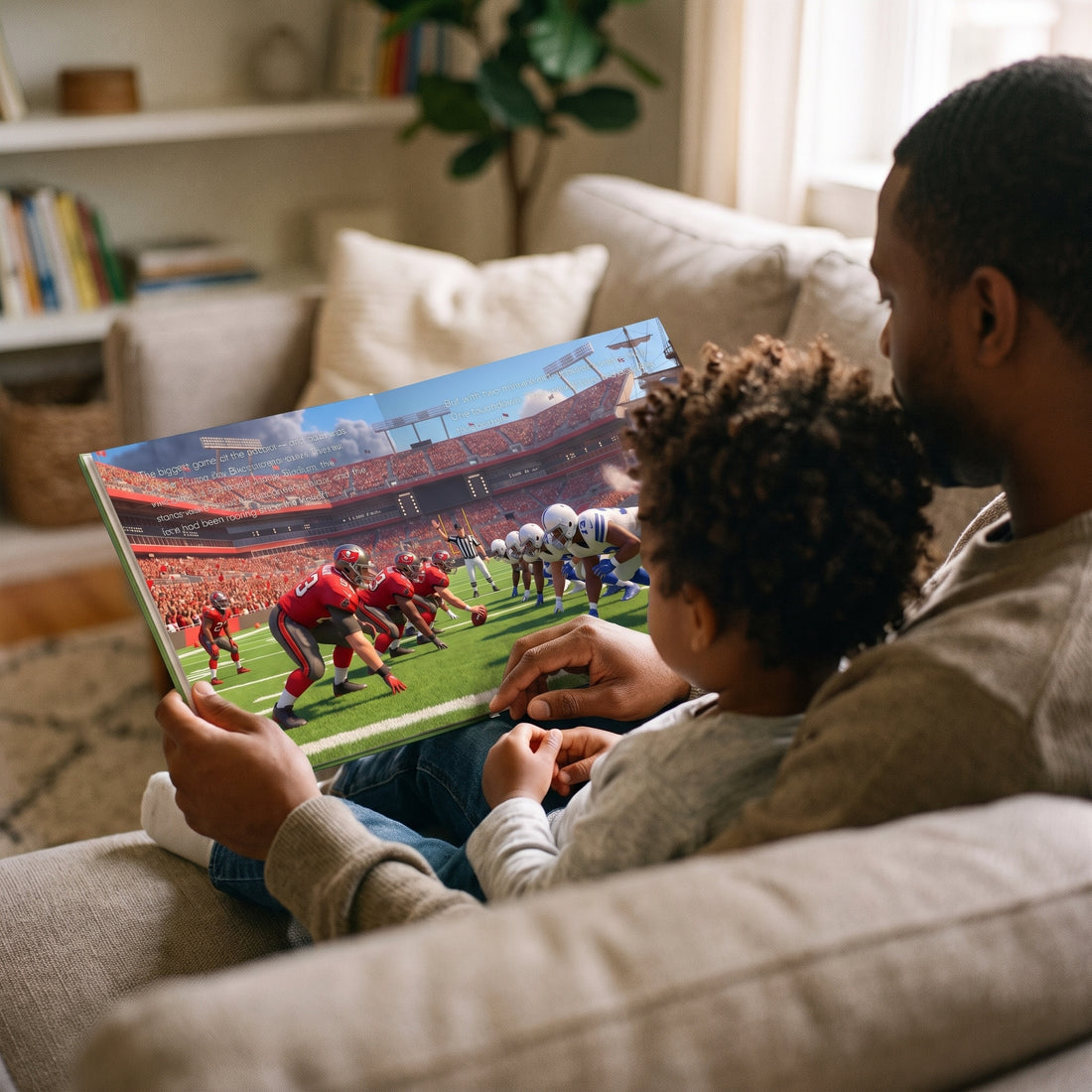 Tampa Bay Buccaneers Personalised Storybook — Their name on the jersey