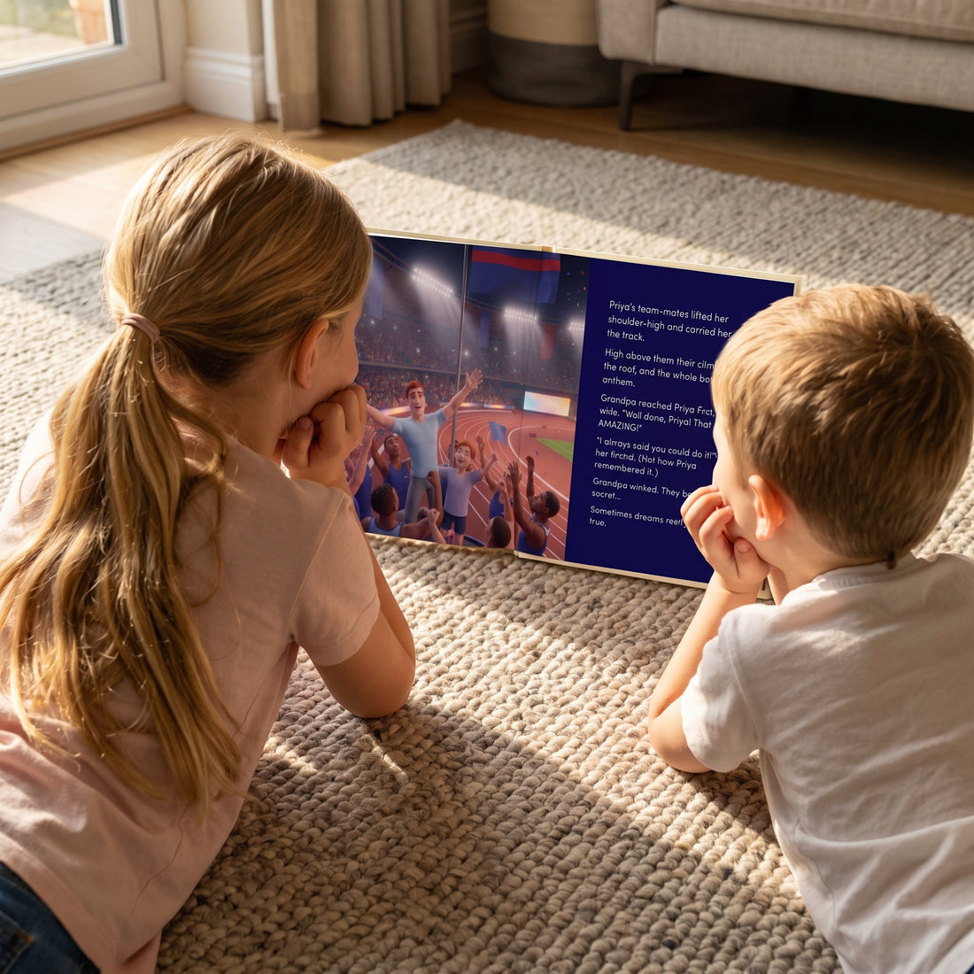 Team GB Personalised Storybook — Their sprint-champion page