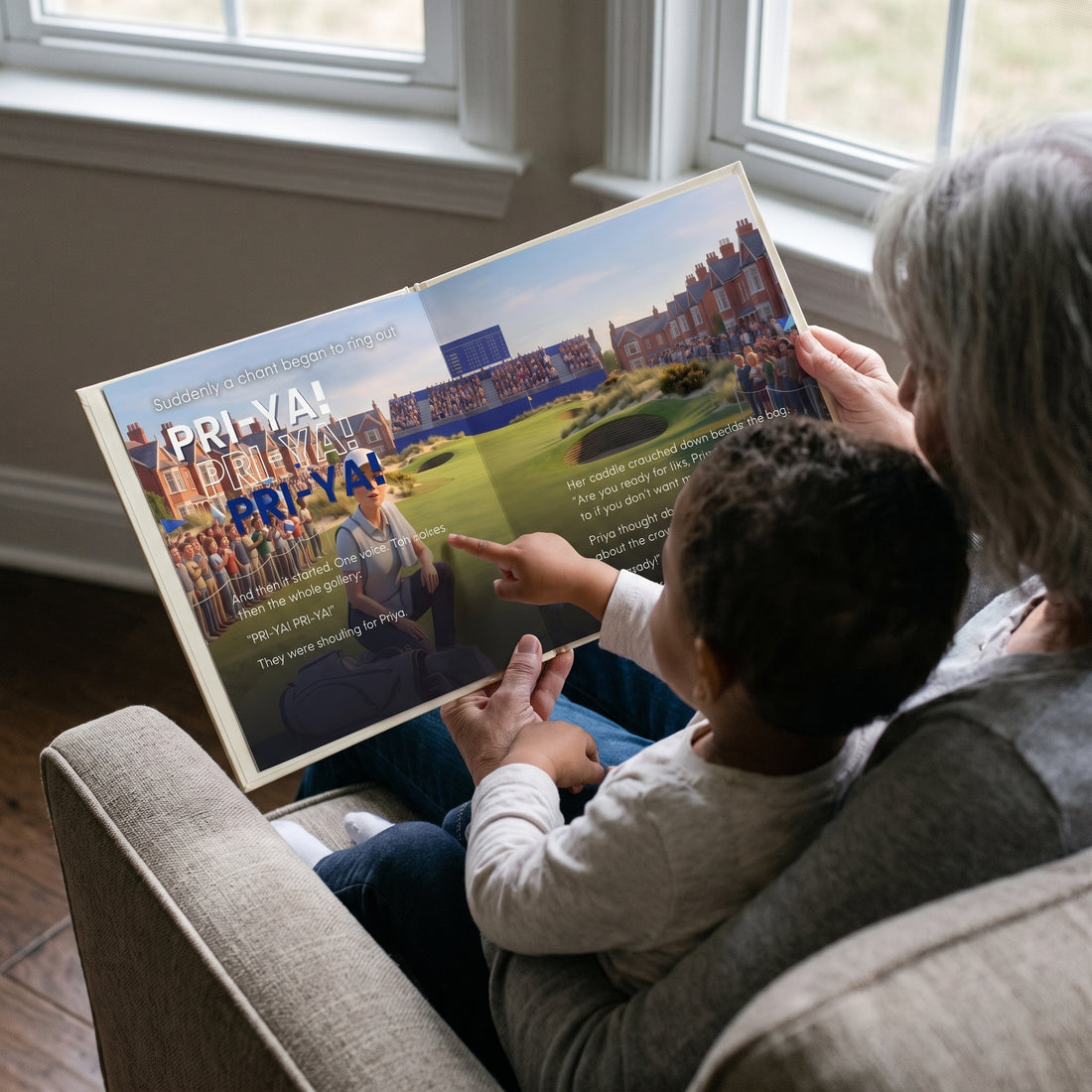 AIG Women's Open Personalised Storybook — The gallery chants their name