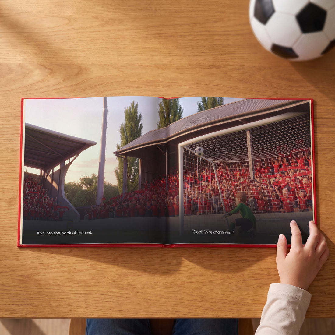 The Only Officially Licensed Wrexham AFC Personalised Children’s Book — The winning moment