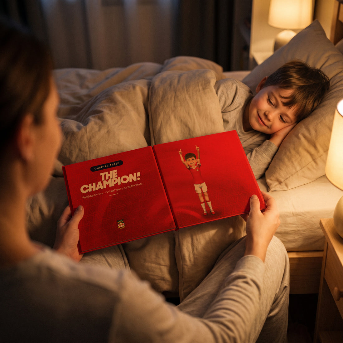 The Only Officially Licensed Wrexham AFC Personalised Children’s Book — Bedtime story